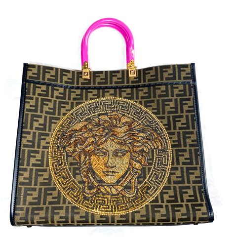 fendi and versace collection|Fendi Versace tote bag.